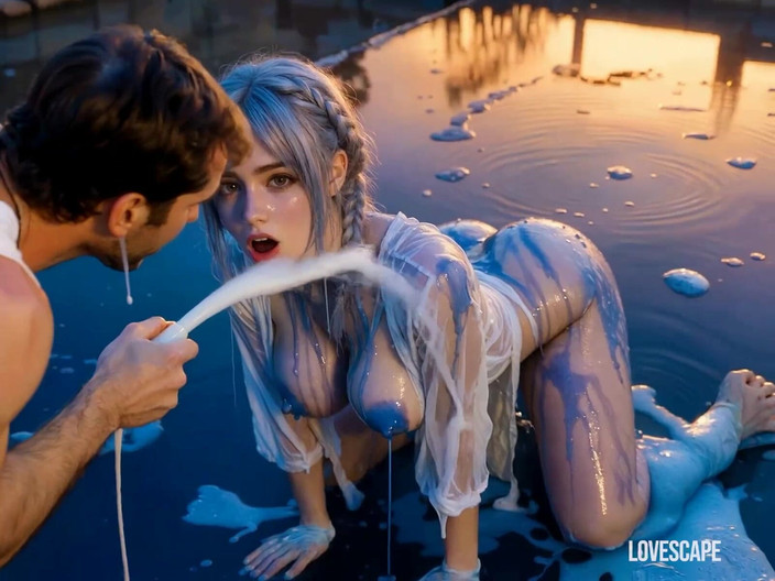 Lovescape: Mléčná bomba sprcha ji zapne