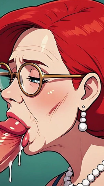 Lois MILF Redheads Sucking Cock (ai)