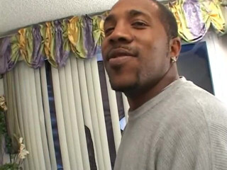 Big Black World: Blonde hottie gives a black guy a hot blowjob