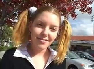 Content Candy: Teen in pigtails gets wet pussy fucked with butt plug