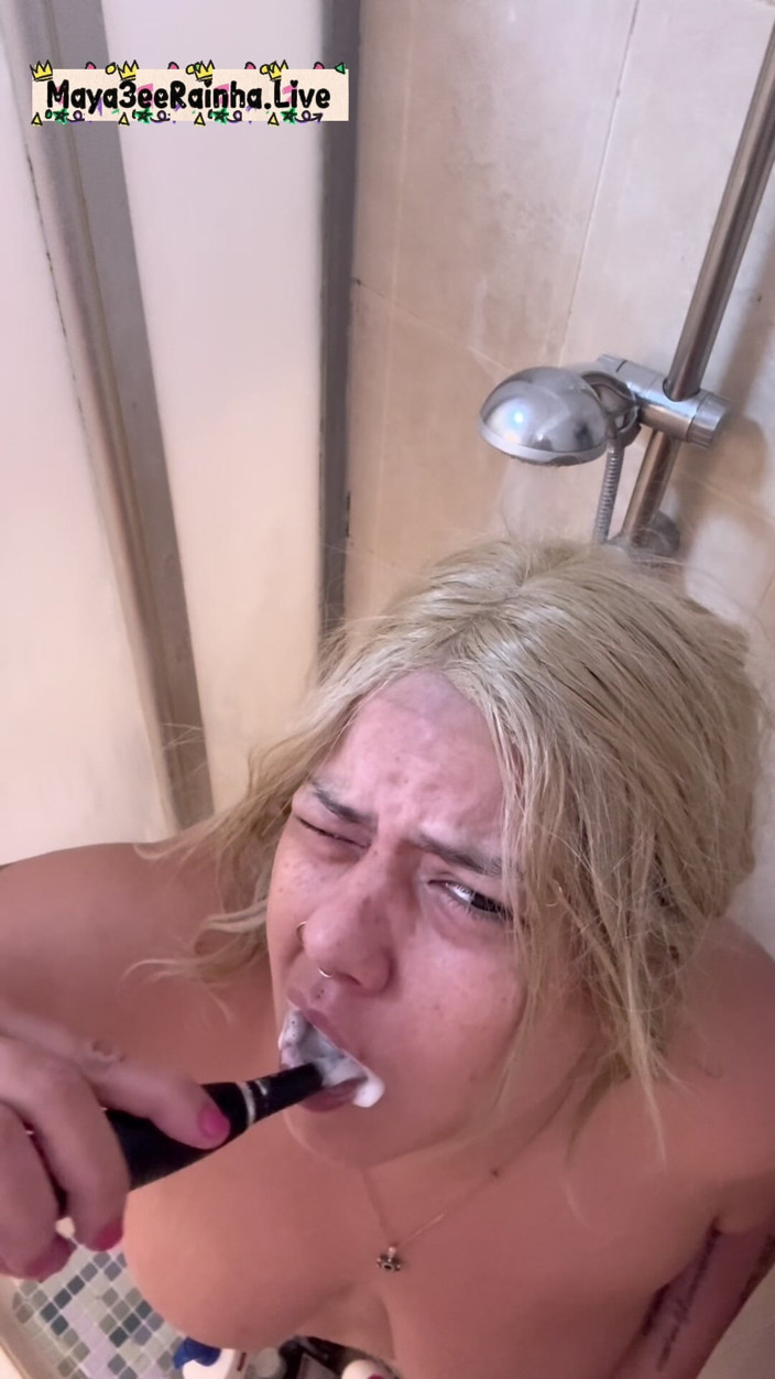 Goddess Maya3ee Rainha: Gorący sflaczały brazylijski BBW milf mydlany prysznic