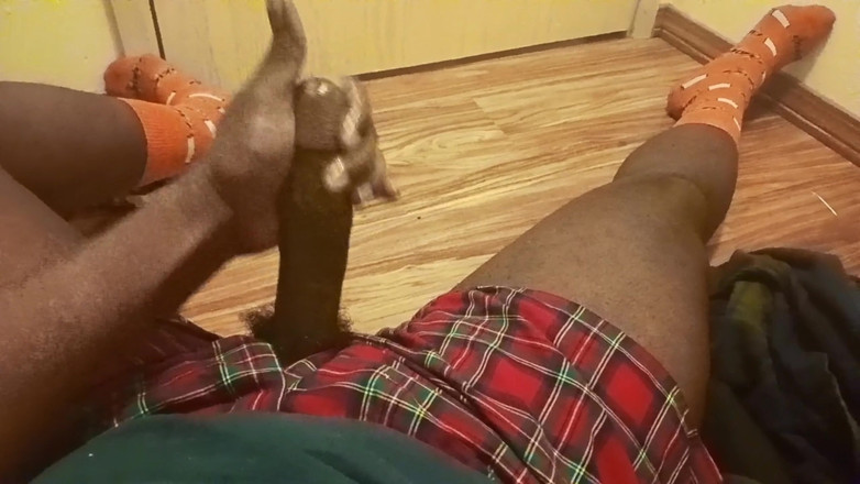 Big black cock BBCee: Beirando meu grande pau preto, ejaculação intensa