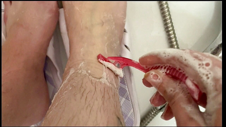 Cuteblonde666: Fetish kaki berbulu mencukur kaki