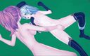 Hentai Smash: Алтіні Оріон лиже пизду однокласник Джуна Кроуфорд перед триббінгом - стежки холодного сталевого лесбійського хентайу