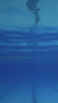 Indoor Public Pool Solo Uncut Nude Fit Man Swimming