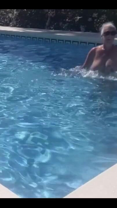 Yesterday’s Filming Day Ended with a Dip in the Pool (Maggie Moon)