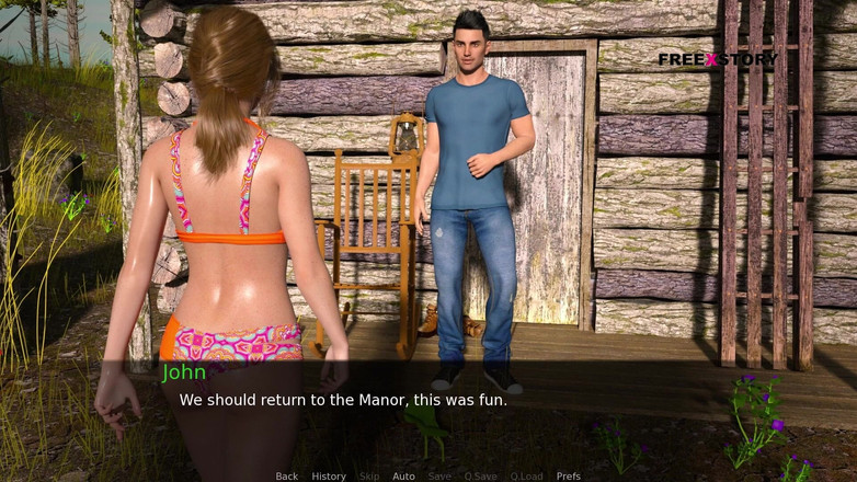 3D Cartoon Porn: 黄昏庄园 - 场景 15-1 - 换衣场景约翰在结婚时看到换衣服