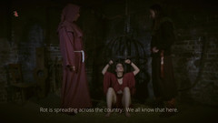 Inquisition and prison world: 도둑질 매춘부 - 사슬에 묶인 하녀에게 특별한 방법으로 빵과 물을 주다