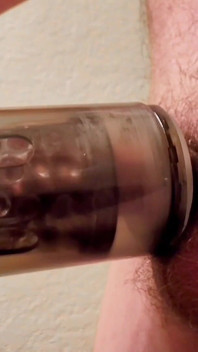Big Thick Cock Cums Hard Twice From Automatic Male Masturbator