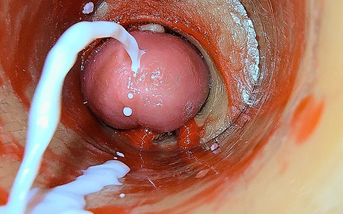 Creme sperm: Derin Amcık Içindeki Kamera Sperm Asmr'nin aşırı Doz Boşalmasını Yakalıyor