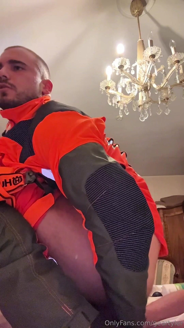 Tyler Blake: Tyler Blake Hivis Pracovní oblečení, Svaly Flex, Dildo Hra, Honění...