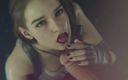 Jackhallowee: Jill från Resident Evil runkar av sin kuk och äter spermier