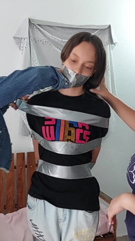18-year-old Maia's First Time: Taped & Trained by Stepmom & Mistress
