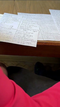 Goodbye, Math and College!!! Classmate Gave Me a Handjob Under the Table on the Last Day of College