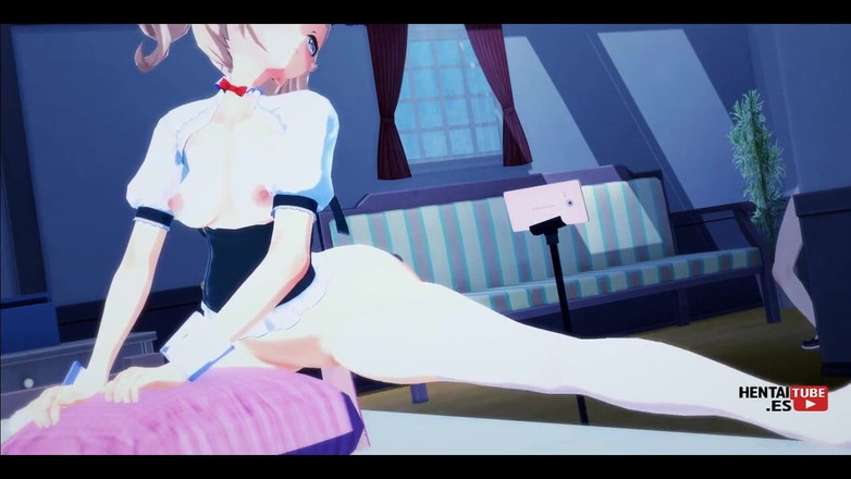 HentaiTubes: Genshin Impact Hentai - Barbara Filma-se usando um vibrador enquanto a...