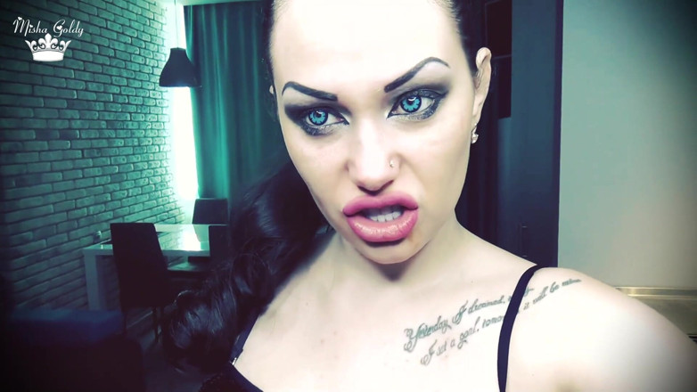 Goddess Misha Goldy: Giantess Eating 5 Chastity Slaves Who Stole the Keys!