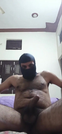 Solo Man Masturbating Using Big Balloon and Cumming on Stomach Before Going to Bed...