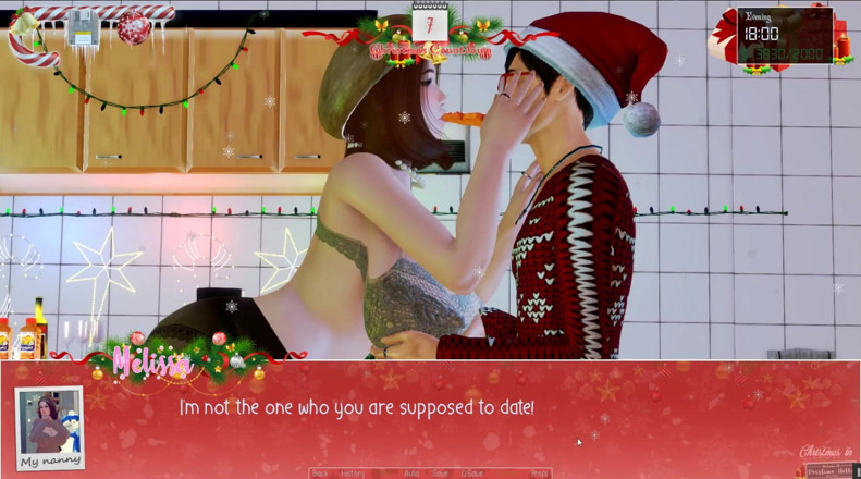 Cumming Gaming: Sınırsız Noel [xmas hentai porno oyunu] ep.12 dadının büyük sağım memelerinden...