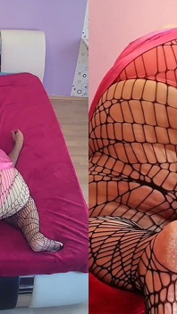 蜘蛛网连裤袜骑脸由一个超级胖美女