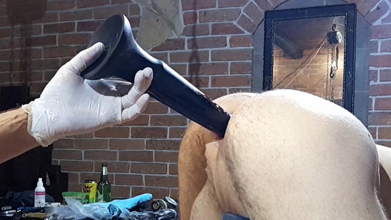 Master Drex: Mungitura con dildo nel culo