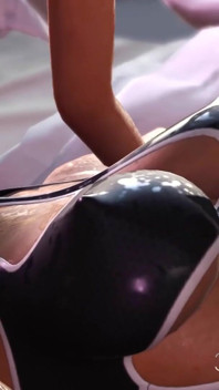 Hot sex in the space station! Female android plays with a young blonde