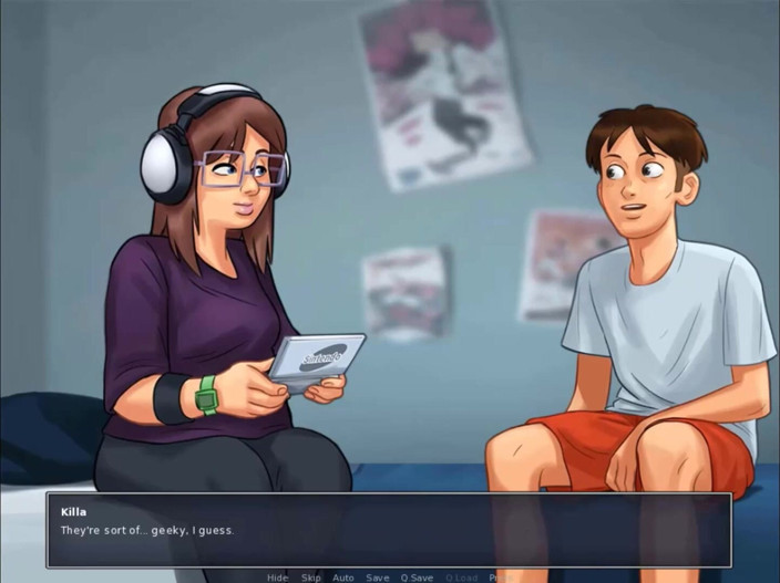 Cartoon Play: Summertime saga 180부 - 여대생의 딥 섹스 게이머 소녀