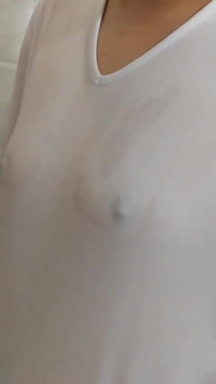 Ejercicio preparatorio en ropa interior de Mana-Chan