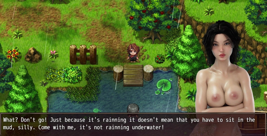 Porny Games: Мечты фермера - обнаженная грудастая русалка (1)