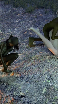 Gobins se střídají v šukání děvky elf v lese