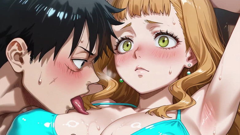 Prznai: Luffy (op) X Mimosa (bikini) (bc)