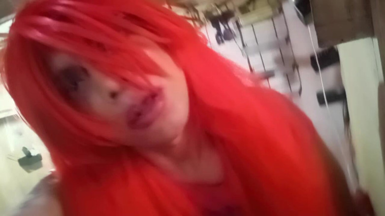 Luisaemilico: Bermain dengan dildo buatan sendiri yang tebal
