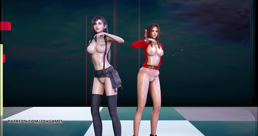 3D-Hentai Games: Berry good - mellow, Tifa Lockhart Aerith, nackter tanz, final fantasy 7...