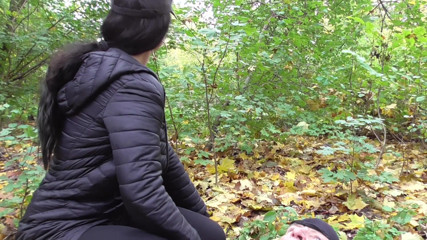 Femdom Austria: Spitting session in the forest