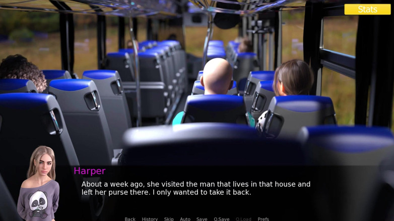 3D Cartoon Porn: Erotica 8 - Ren Degete Harper în autobuz după ce a prins-o furând