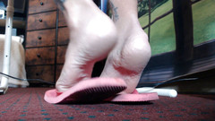 Abby Anna: Extrémní detailní flipflops holé chodidla
