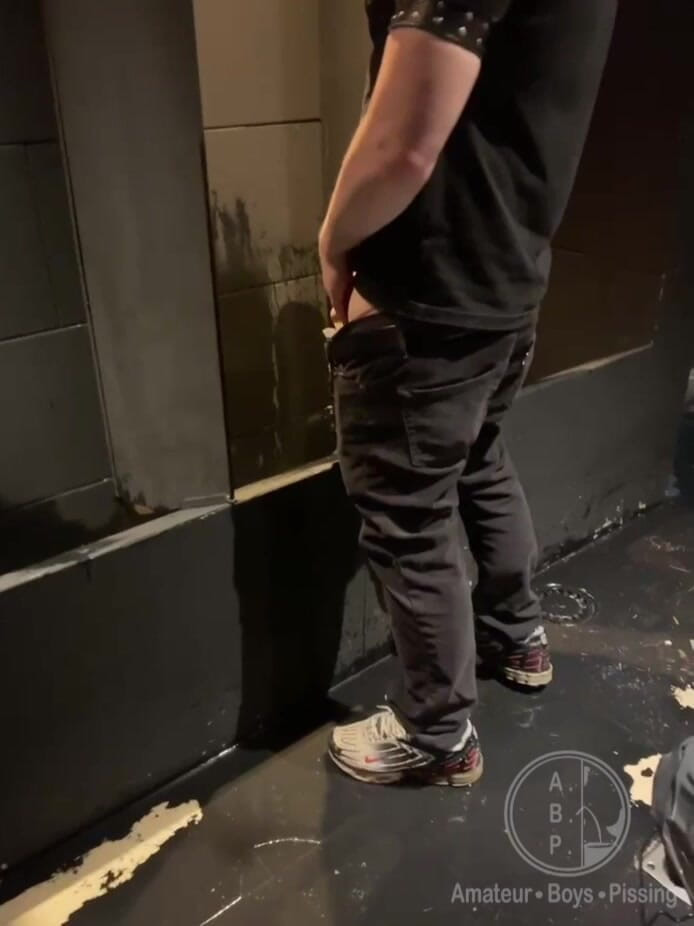 AmateurBoysPissing: Boy Enters the Clubs Toilets and Catch a Guy Ready...