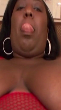 Busty Ebony MILF Rides Massive BBC Wildly
