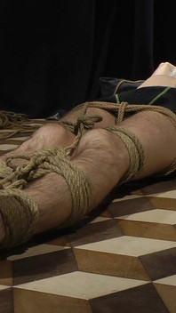 Nicky Tickling Roped Floor