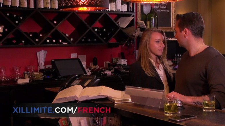 French girls at work: Anal sex with hot blond French receptionist Angel Emily