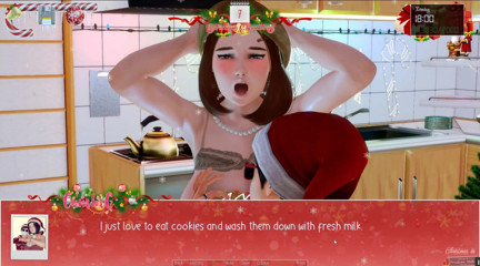 Cumming Gaming: Unlimited Christmas [Xmas hentai pornplay] ตอนที่ 12 - ดูดนมจากอกนมบีบน้ำนมยักษ์ของพี่เลี้ยง