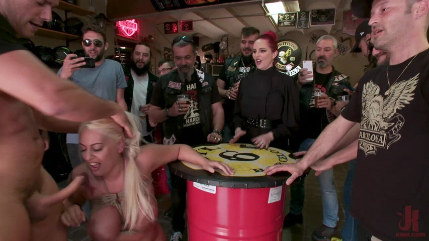 Busty Blonde Candela X Submits in Biker Bar (Hardcore Gangbang by Kink) Busty Blonde Candela X Submits in Biker Bar (Hardcore Gangbang by Kink)