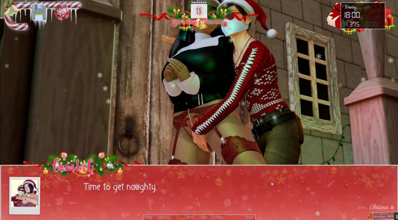 Cumming Gaming: Onbeperkt Kerstmis [xmas hentai porno spel] ep.6 femdom politieagente rollenspel met...