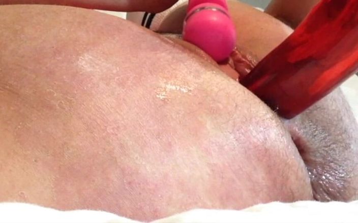 Squirting Senior: Closeup Big Dildo Show with Anal Fuck Creampie MILF and...