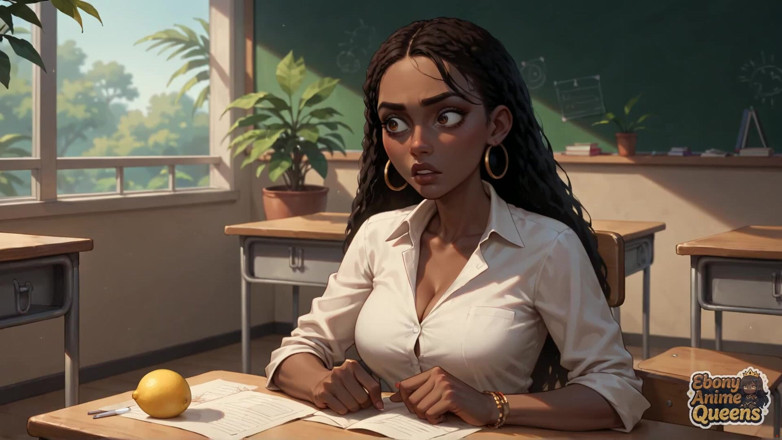 Ebony Anime Queens: Frizzante dea tettona scura adorna giungla - Frolicsome XXX!