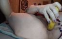 Anal_Angi_Rose: Doppelte penetration mit bananen und squirting