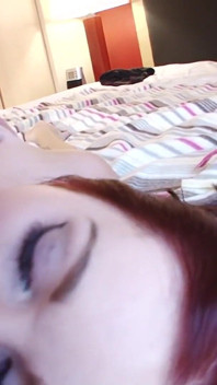 POVPERV Little redhead Natalie Lust goes cock crazy blowjob!