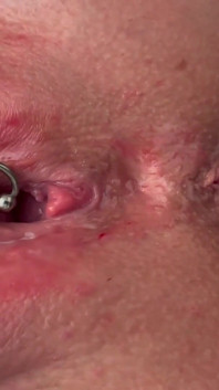 Pee Very Strong Stream From My Pierced Pussy and My Hands in