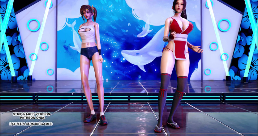 3D-Hentai Games: Лалал гарячий танець DOA Mai Shiranui Марі Роуз Місакі Тамакі