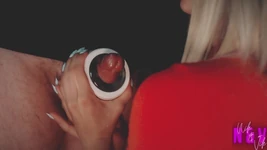 Handjob with Masturbator From Blonde Girl with Perfect Hands