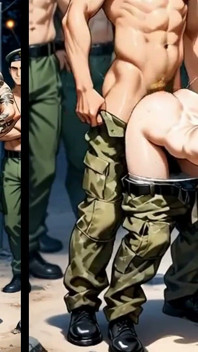Veteráni šukají lakomé malé zadky zženštilí rekrutů. Yaoi Hentai Animace.